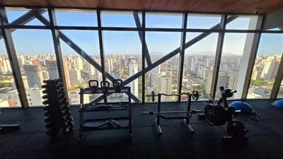O centro de fitness e/ou as comodidades de fitness de Studio in Meireles - Beach Class Meireles
