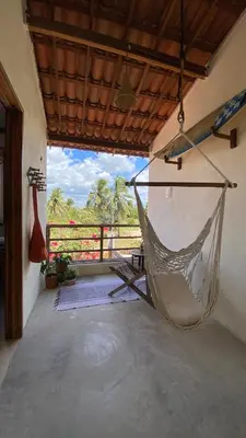 Uma varanda ou terraço em Casa da Tânia Preá