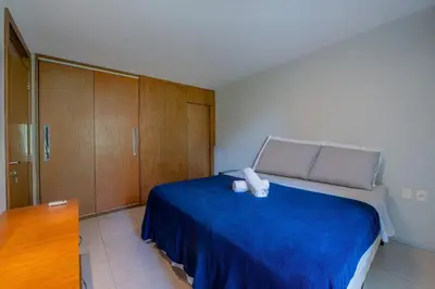 Uma cama ou camas num quarto em Paraíso das Dunas #15 - Pé na Areia By Carpediem