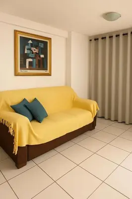 Uma área de estar em Alta Vista Apartamento - 1min da Praia de Iracema