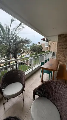 Uma varanda ou terraço em Apartamento á Beira Mar no Porto das Dunas, Aquiraz - Perto do Beach Park
