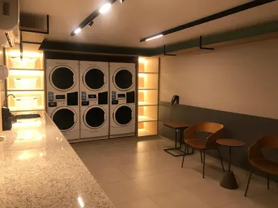 A cozinha ou kitchenette de Studio Ônix no Beach Class Meireles