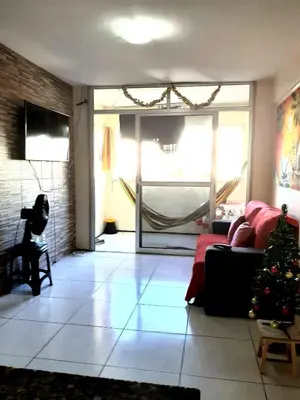 Uma área de estar em Apê Fortaleza Beira-Mar