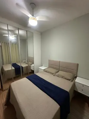 Uma cama ou camas num quarto em Apartamento com 3 quartos