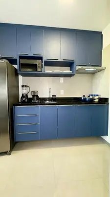 A cozinha ou kitchenette de Studio Premium no Meireles - a 500 m da Beira Mar