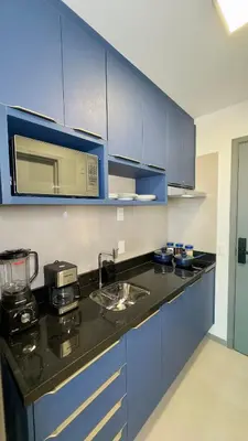 A cozinha ou kitchenette de Studio Premium no Meireles - a 500 m da Beira Mar