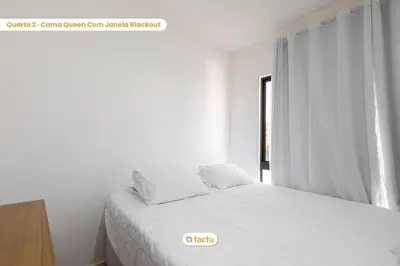 Uma cama ou camas num quarto em Duplex luxo em condomínio ao lado da praia