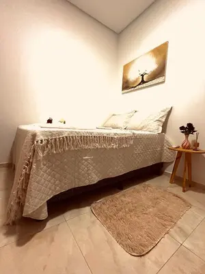 Uma cama ou camas num quarto em Casa de Praia - Preá - CE