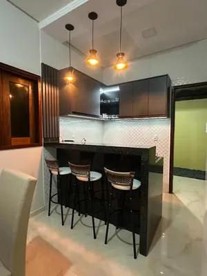 A cozinha ou kitchenette de Casa de Praia - Preá - CE