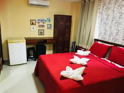 Uma cama ou camas num quarto em Paraíso em Flecheiras