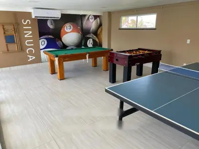 A sala de jogos em Beach Way 2 Quartos Vista Mar, 600m Beach Park Porto das Dunas
