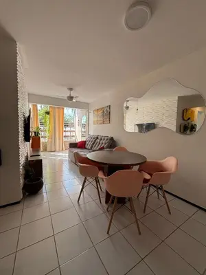 Uma área de estar em Appartement 12 à 200m de la plage