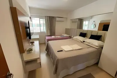 Uma cama ou camas num quarto em BP03B - Viva a experiência Cumbuco! Se você ama o mar, este é o seu destino