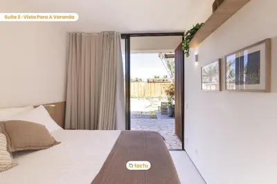 Uma cama ou camas num quarto em Origem Fortim - Suítes Climatizadas e Lazer