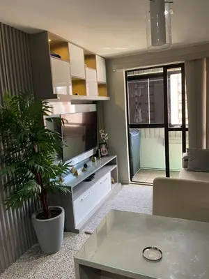 A cozinha ou kitchenette de Flat mobiliado na Beira Mar