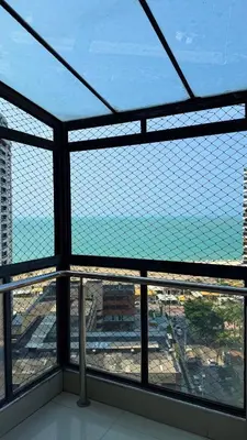 A planta de Cobertura Duplex Vista Mar 50m da Praia