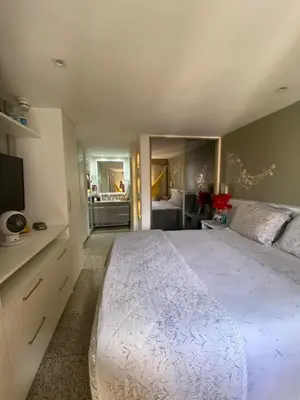 Uma cama ou camas num quarto em Flat mobiliado na Beira Mar no hotel Blue Tree