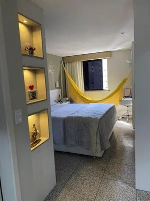 Uma cama ou camas num quarto em Flat mobiliado na Beira Mar no hotel Blue Tree