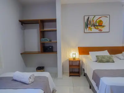 Uma cama ou camas num quarto em Oasis by Vila Coqueiros Cumbuco