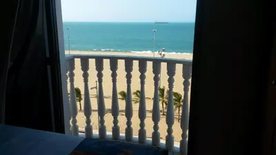 Uma vista do mar geral ou uma vista do mar a partir do aparthotel