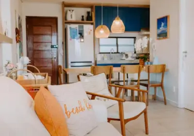 A cozinha ou kitchenette de Seu Refúgio Pé na Areia