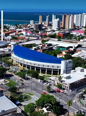Uma vista geral de Fortaleza ou a vista da cidade a partir do apartamento