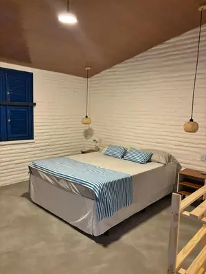 Uma cama ou camas num quarto em CasaBi - Casa na Taiba 4 quartos