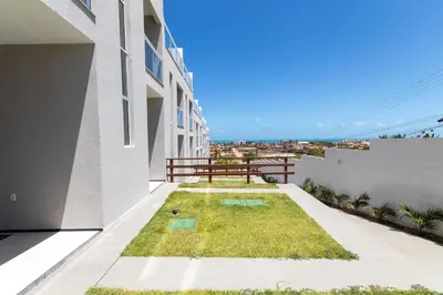 Uma varanda ou terraço em Beach Townhouses 4 - Duplex em Porto das Dunas by Carpediem