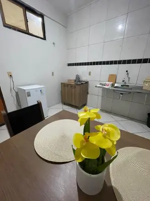 A cozinha ou kitchenette de Apartamento completo e central! Casa Caju!