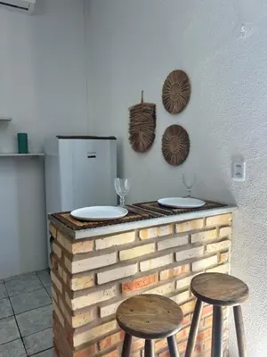 A cozinha ou kitchenette de Suite Canoa azul 1