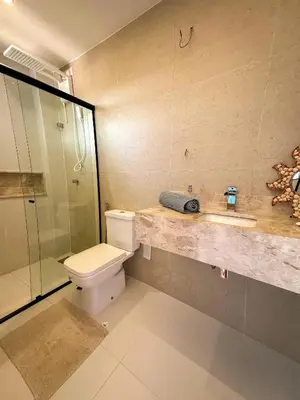 Uma casa de banho em Casa Som das Ondas