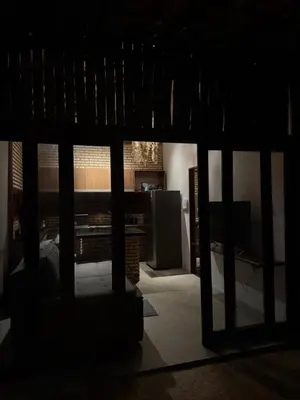 Uma cama ou camas num quarto em Bangalô raizes