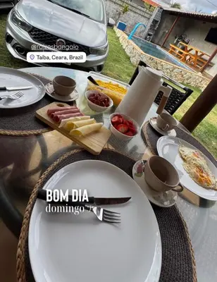 Refeições na casa de férias ou nas proximidades