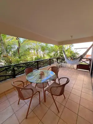 Uma varanda ou terraço em Apto EnCanto do Mar - Apenas 50m da praia e piscinas! Aquaville Resort