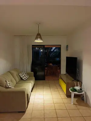 Uma área de estar em Apto EnCanto do Mar - Apenas 50m da praia e piscinas! Aquaville Resort