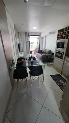 A cozinha ou kitchenette de Apartamento Beira mar vip Landscape Fortaleza