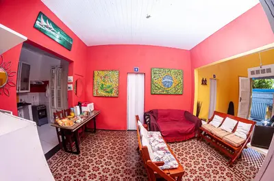 Uma área de estar em Hostel Dragão do Mar Fortaleza