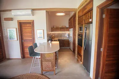A cozinha ou kitchenette de Family and Kitesurfing Paradise by the Sea