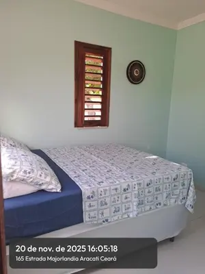 Uma cama ou camas num quarto em Casa Canoa Aracati