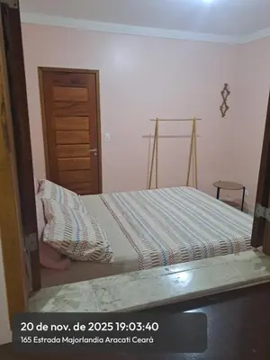Uma cama ou camas num quarto em Casa Canoa Aracati
