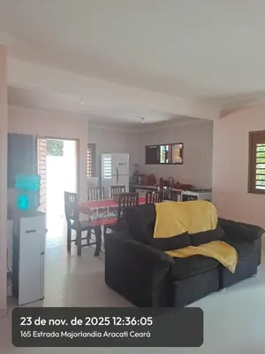 Uma área de estar em Casa Canoa Aracati