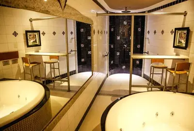 Uma área de estar em Bali Motel (Adults Only)