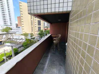 Uma varanda ou terraço em Ap 1 Quarto prox a feirinha, mercados e beira mar
