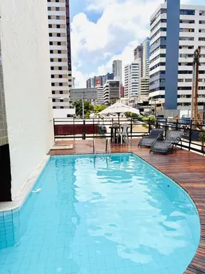 A piscina em ou perto de Ap 1 Quarto prox a feirinha, mercados e beira mar