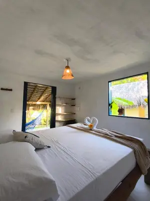 Uma televisão e/ou sistema de entretenimento em Chez Tata - Icaraí Kite Village