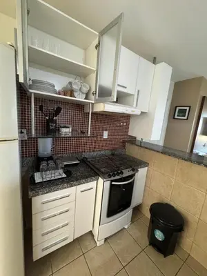 A cozinha ou kitchenette de Aquaville Resort Porto das Dunas
