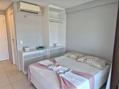 Uma cama ou camas num quarto em Cobertura Duplex - Luxo com Jacuzzi e 3 Suítes