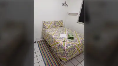 Uma cama ou camas num quarto em Maracanaú: Apto 2Q Wi-Fi 30 min Beach Park