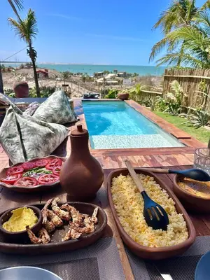 Refeições na casa de férias ou nas proximidades