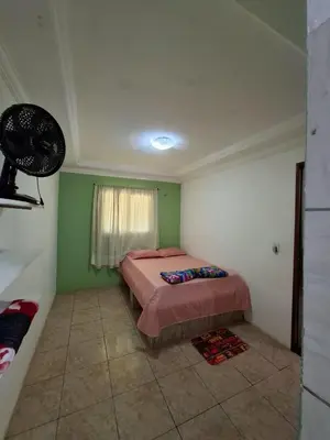 Uma cama ou camas num quarto em Casa no Sítio - Guaramiranga